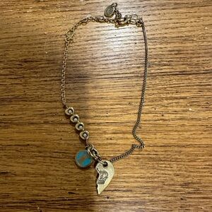 JUICY COUTURE Gold Half Heart Necklace